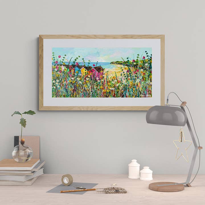 Skriv ut på papper från Beachfront Hideaway för wholesale av Rhian John Paintings