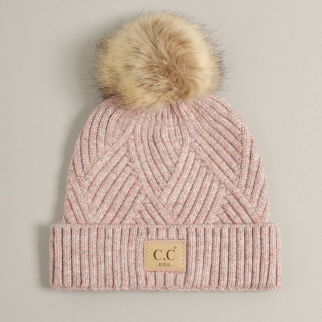 Fashion City - Vendita all'ingrosso Berretto - Bambini - Cappello Beanie per bambini con motivo a croce12