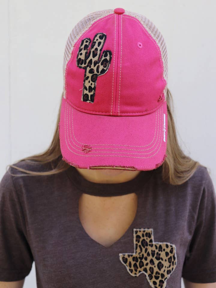 Leopard Dirty Trucker Hat for wholesale by Sweet Texas Treasures