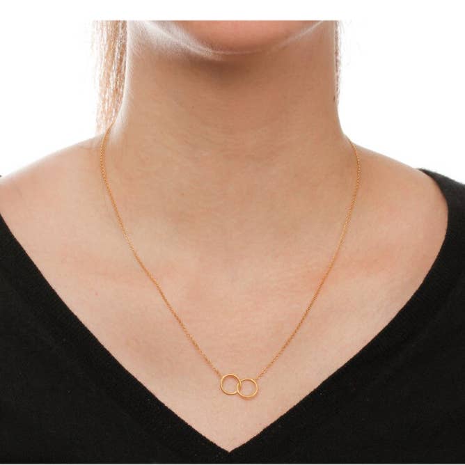 Kate Tuesday Jewelry - Wholesale Pendant/charm necklace - Karma Gold Necklace on Card1