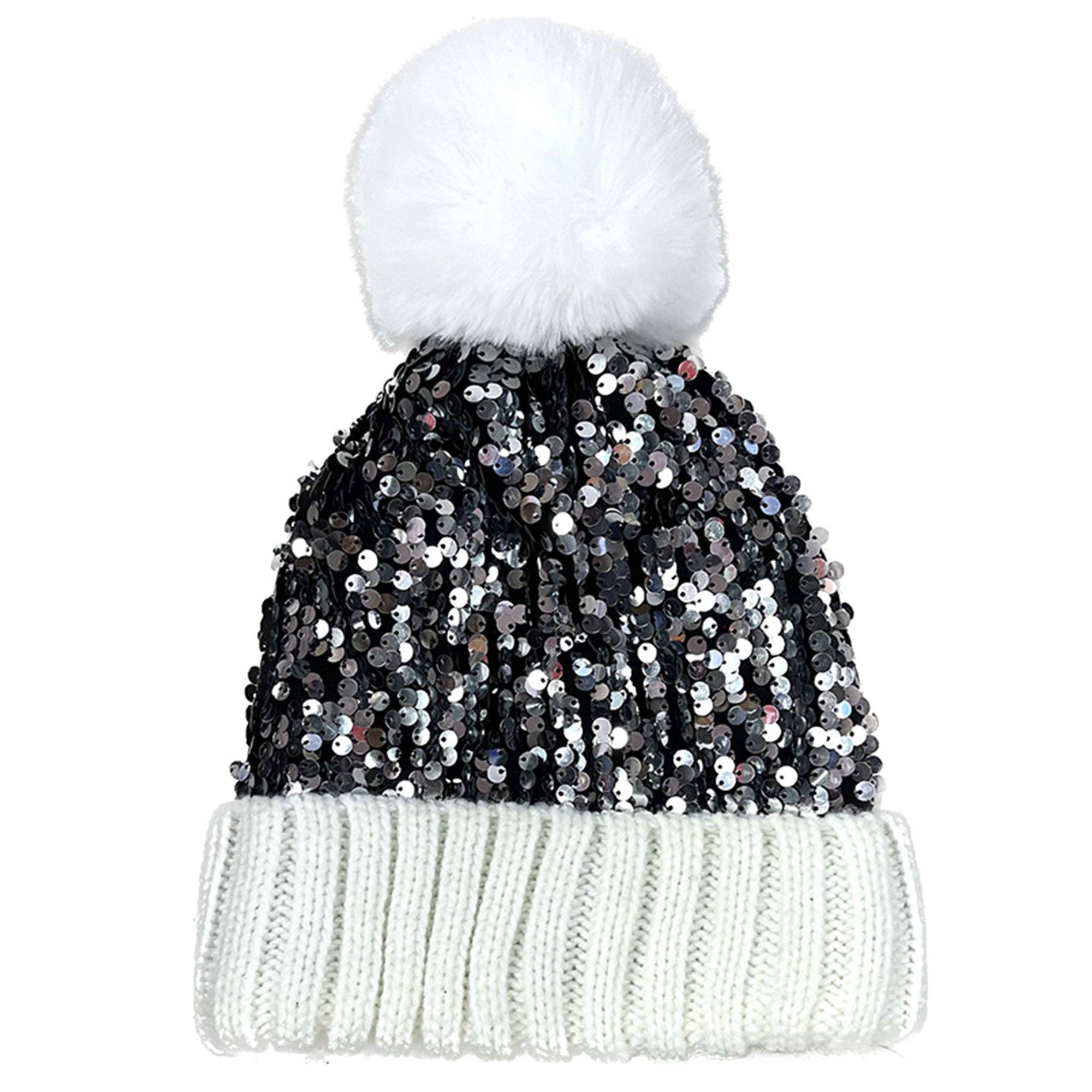 TAPA fashion – wholesale Mössa - Dam – Pom Pom Paljettmössa HA3715-1 (3ST)23