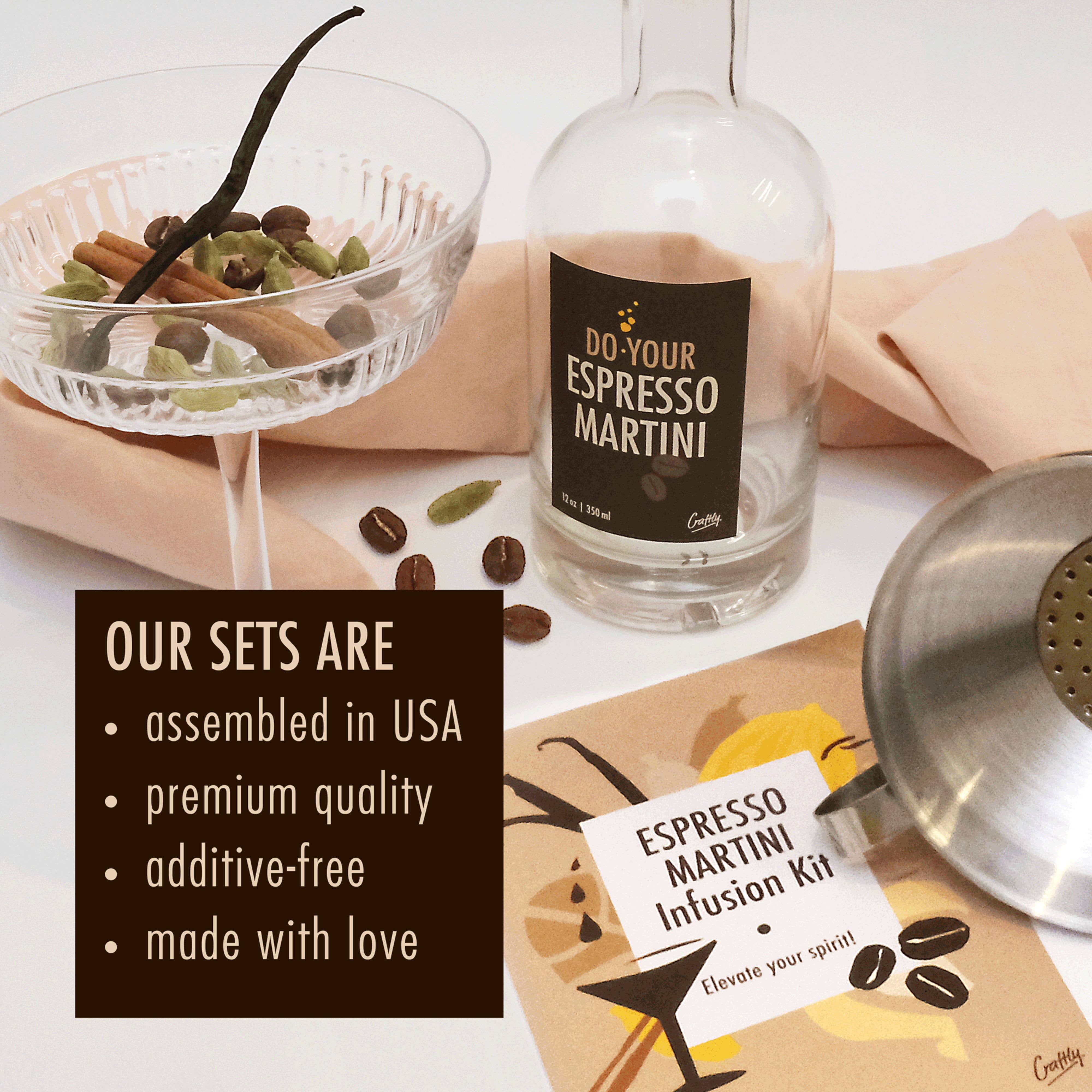Craftly - Wholesale DIY Drink Kit - Espresso Martini Infusion Kit | Homemade Cocktails Kit3
