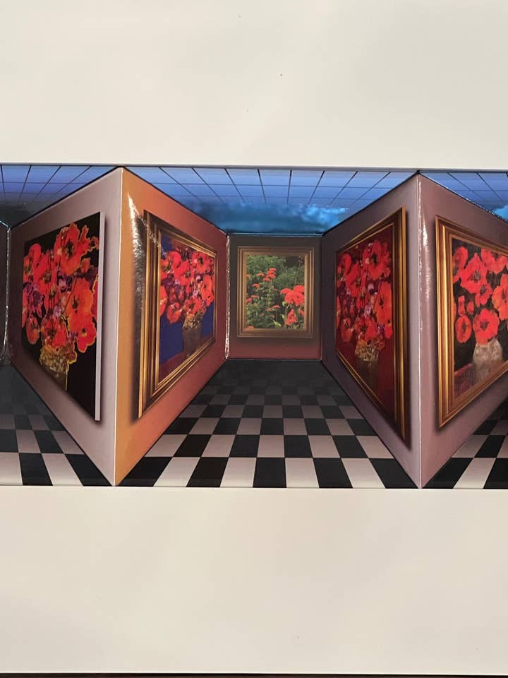 Art in Motion (AIM) Pangborn Poppies Art in 3 Dimensions with white border for wholesale by Pangborn Collection