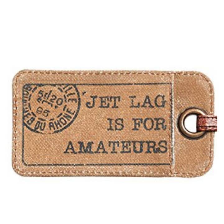Mona B. - Wholesale Luggage Tag - Jet Lag Up-Cycled Canvas Luggage Tag, M-41121