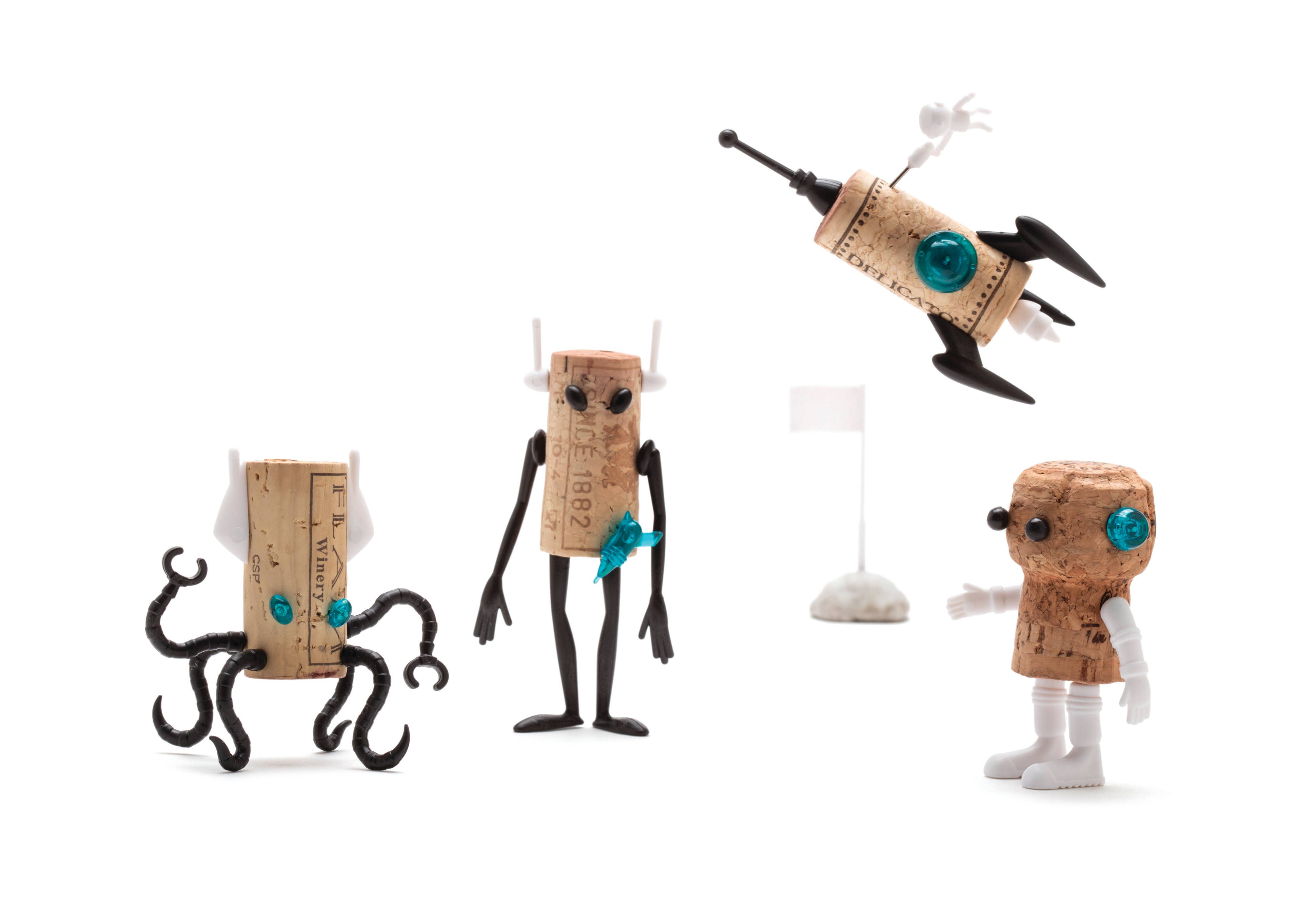 Monkey Business Design USA LLC - Vente Bouchon de vin - Figurines pour amateurs de vin | Bouchons dans l'espace3