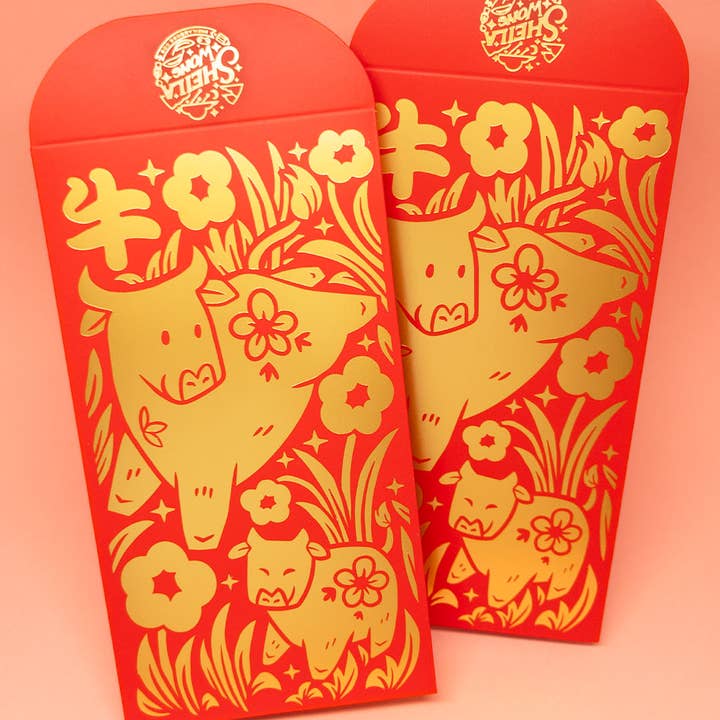 Sheila Wong - Wholesale Envelopes - Year of the Ox - Deluxe Red Envelope
