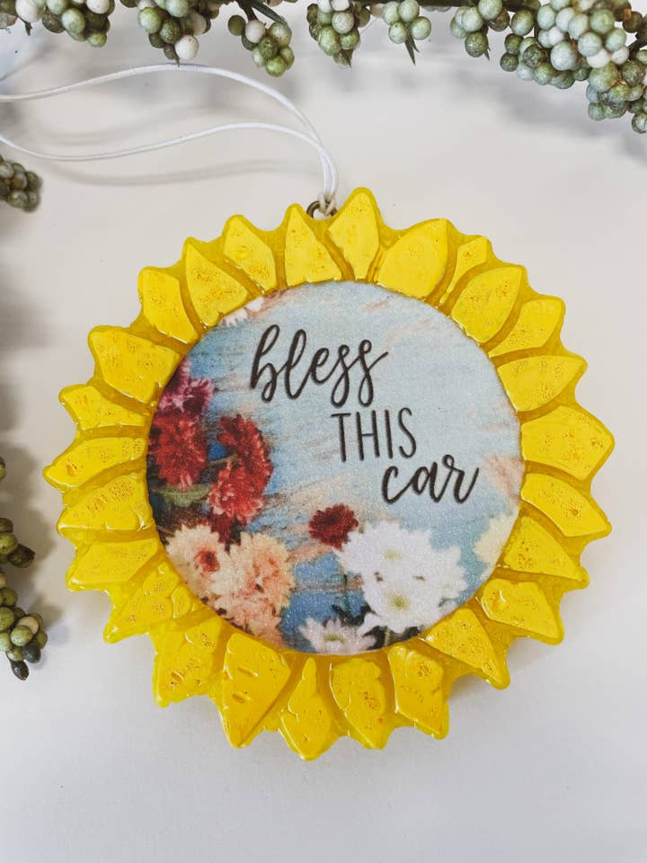 Western | Tournesol | Freshie pour voiture | Désodorisant pour la vente par Woven Knots