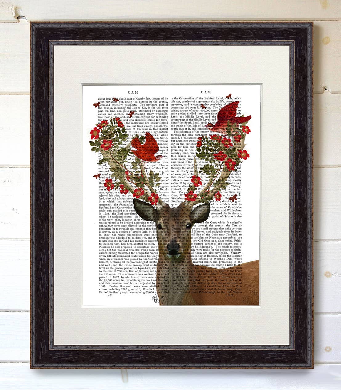 FabFunky Ltd - Wholesale Art Print - Deer and Love Birds Book Print / Art Print / Wall Art4