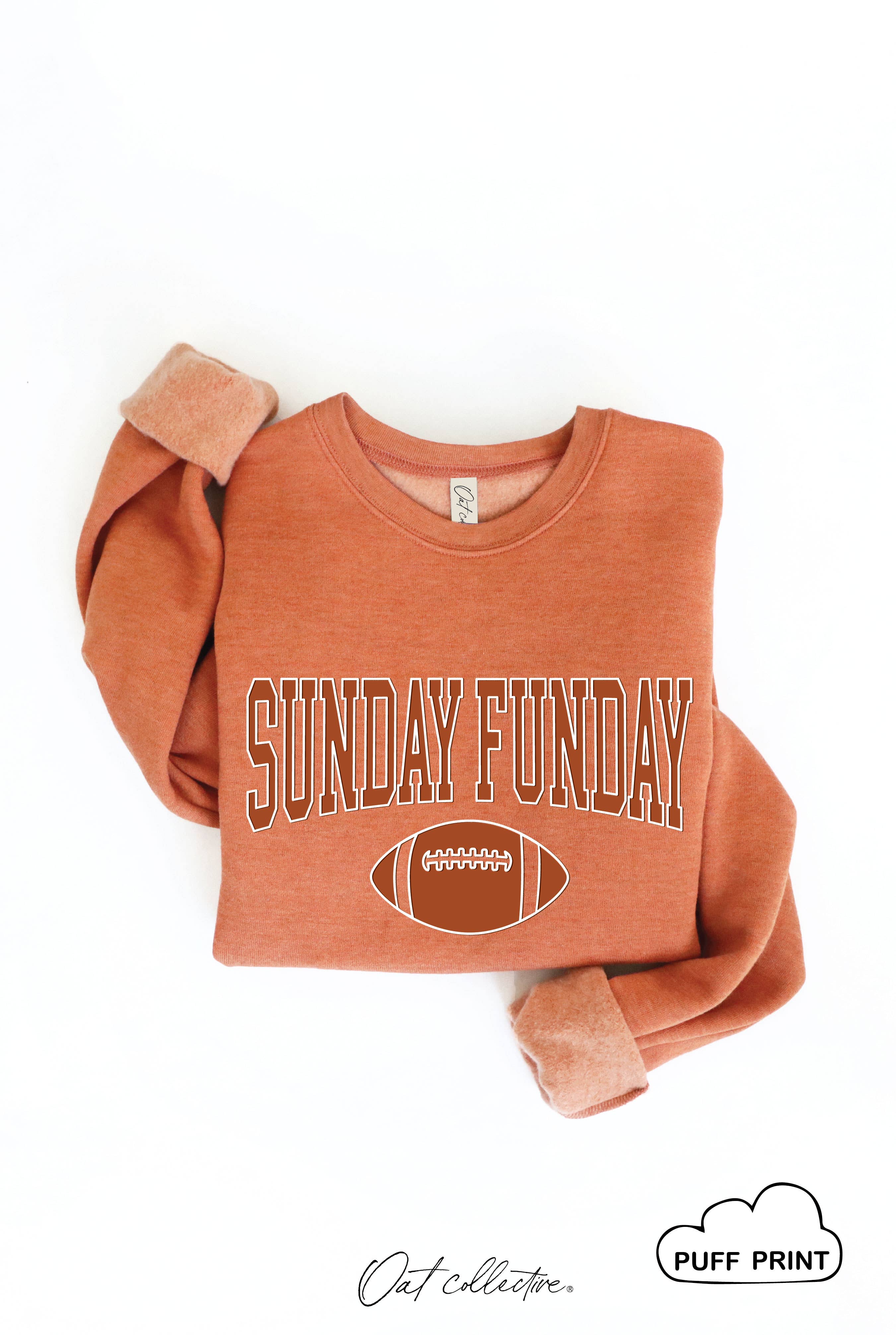 OAT COLLECTIVE - Wholesale Graphic Sweatshirt - Women's - SUNDAY FUNDAY PUFF Graphic Sweatshirt19