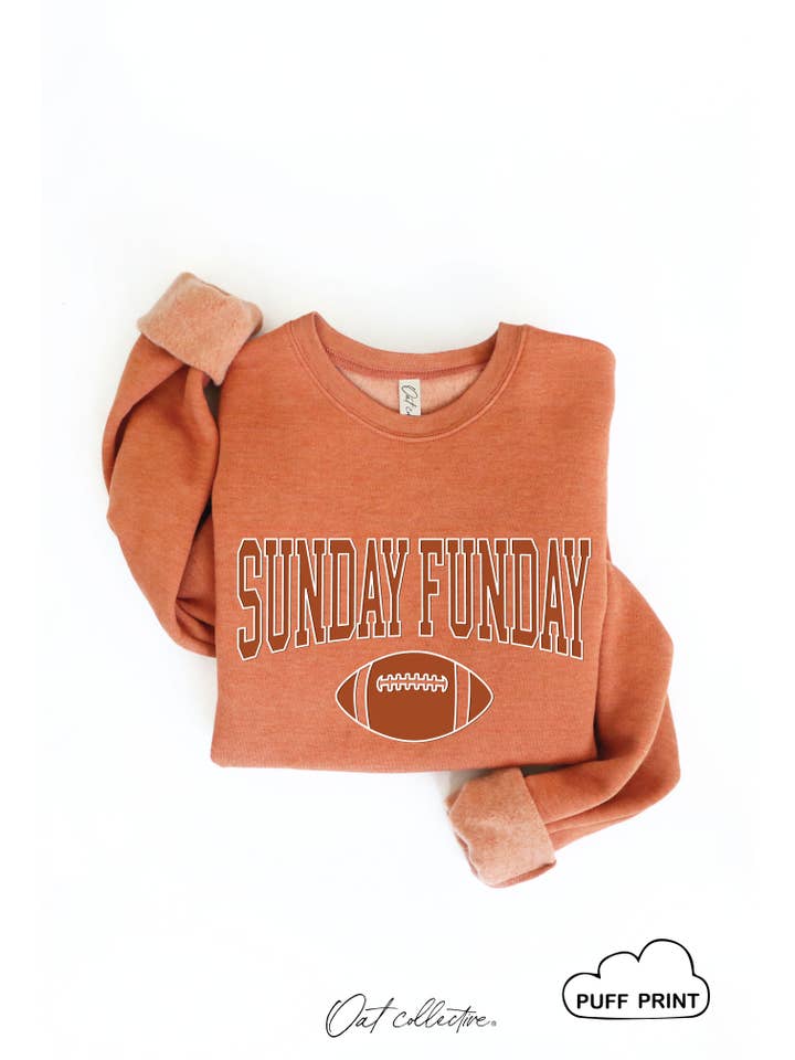 OAT COLLECTIVE - Wholesale Graphic Sweatshirt - Women's - SUNDAY FUNDAY PUFF Graphic Sweatshirt19