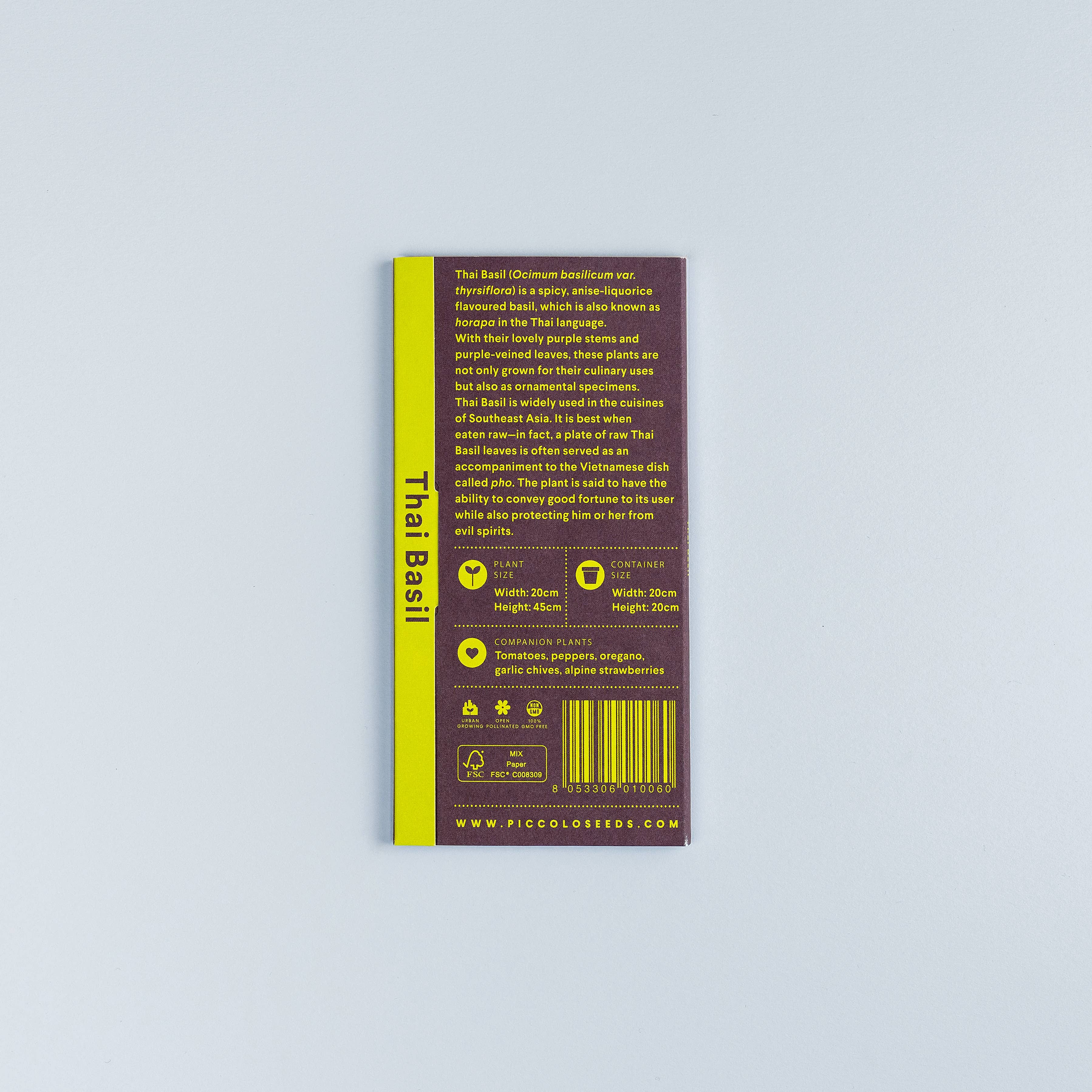 Piccolo Seeds - Wholesale Plant Seeds - Basil Thai2