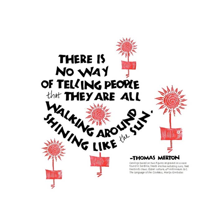 Karte T008 Glänzend wie die Sonne — Thomas Merton für den Großhandel von ArtLight Media