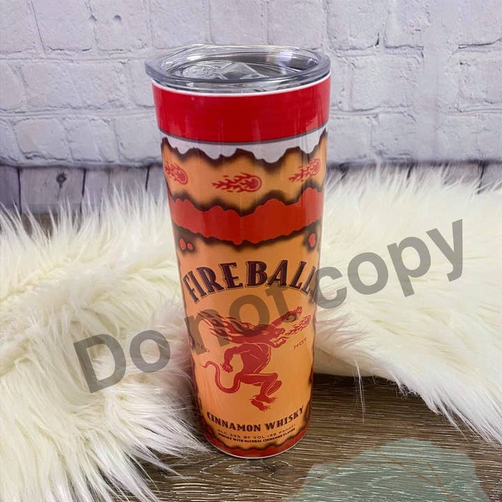 Creations by Trudy - Wholesale Insulated Mug/Tumbler - Fireball Drink- Stainless Steel Sublimated Tumbler0