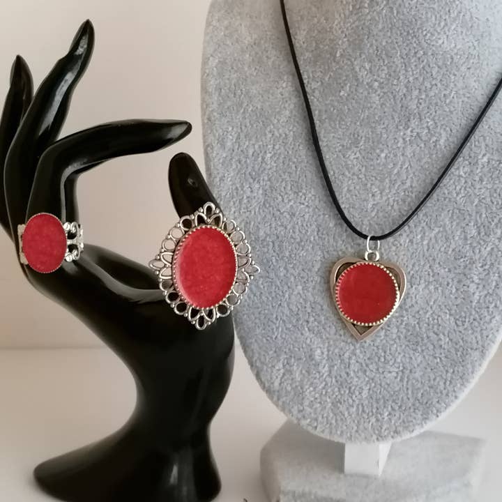 Adorno barroco rojo oscuro para venta al por mayor de Blue Moon Bijoux