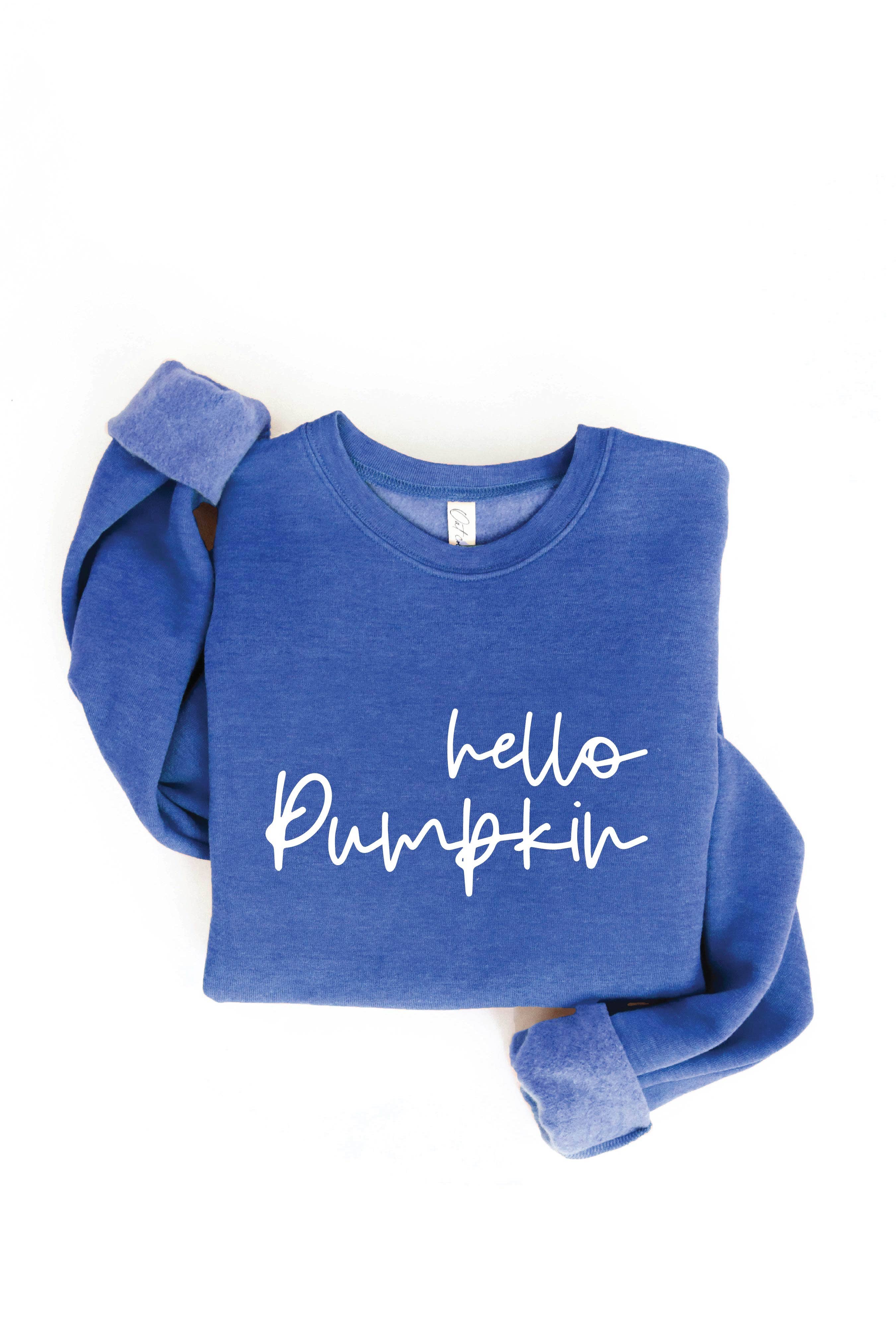 OAT COLLECTIVE - Wholesale Graphic Sweatshirt - Women's - HELLO PUMPKIN Graphic Sweatshirt1