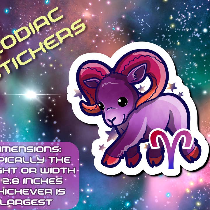 Mega Kawaii Cuties - Vendita all'ingrosso Adesivo - Adesivo zodiacale Ariete