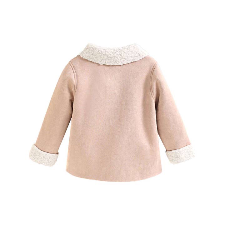 Dadati - Wholesale Jacket - Kids - Girls' jacket in light makeup color with sheep lining5
