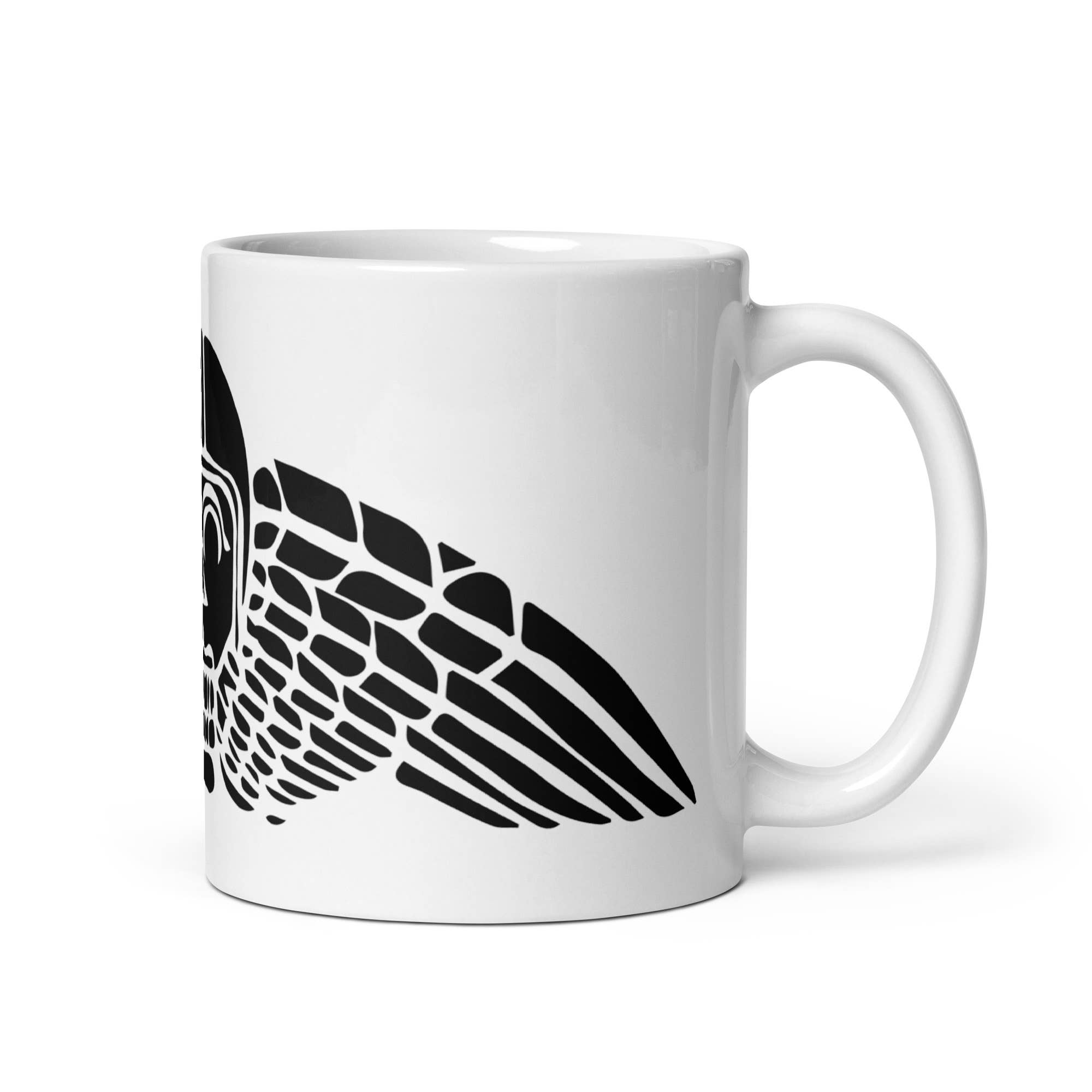 Bellavance Ink - Wholesale Coffee Mug - Coffee Mug With Winged Skull Cafe Racer Helmet7