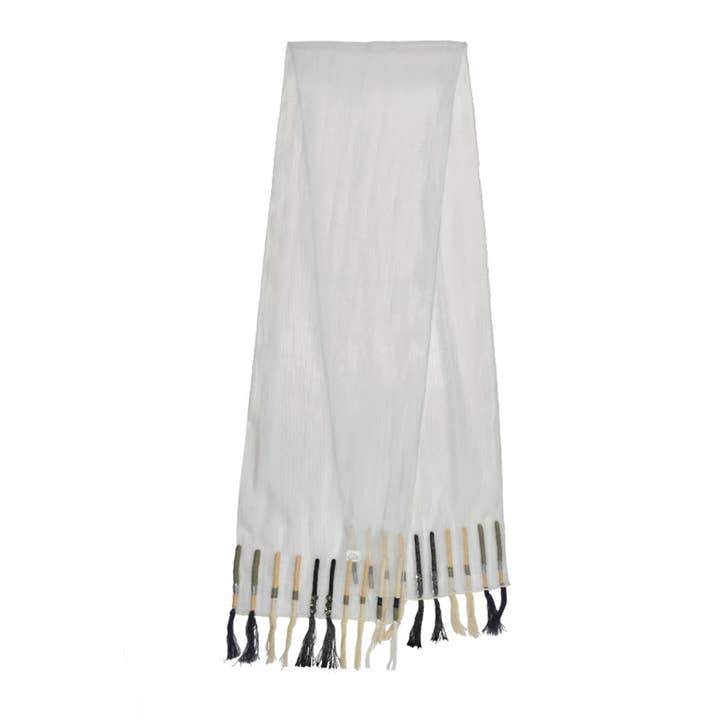 Wesley Sheer Tassel Shawl for wholesale by Dupatta Designs