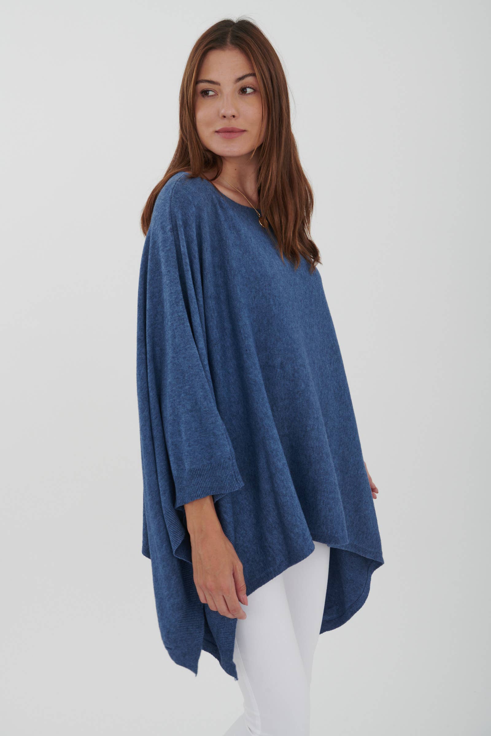 ORNELLA PARIS - Wholesale Poncho - Women's - LEL-P22269 cashmere poncho8