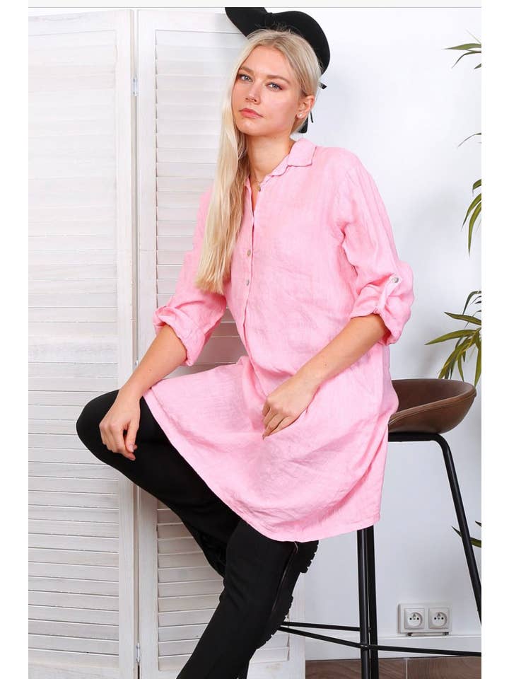 LÉA & LUC – Engroshandel Kjole - Dame – Korte kjoler i 100% hør REF. 135119