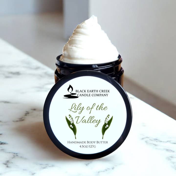 Lily of the Valley Body Butter for wholesale by Black Earth Creek Candle Company
