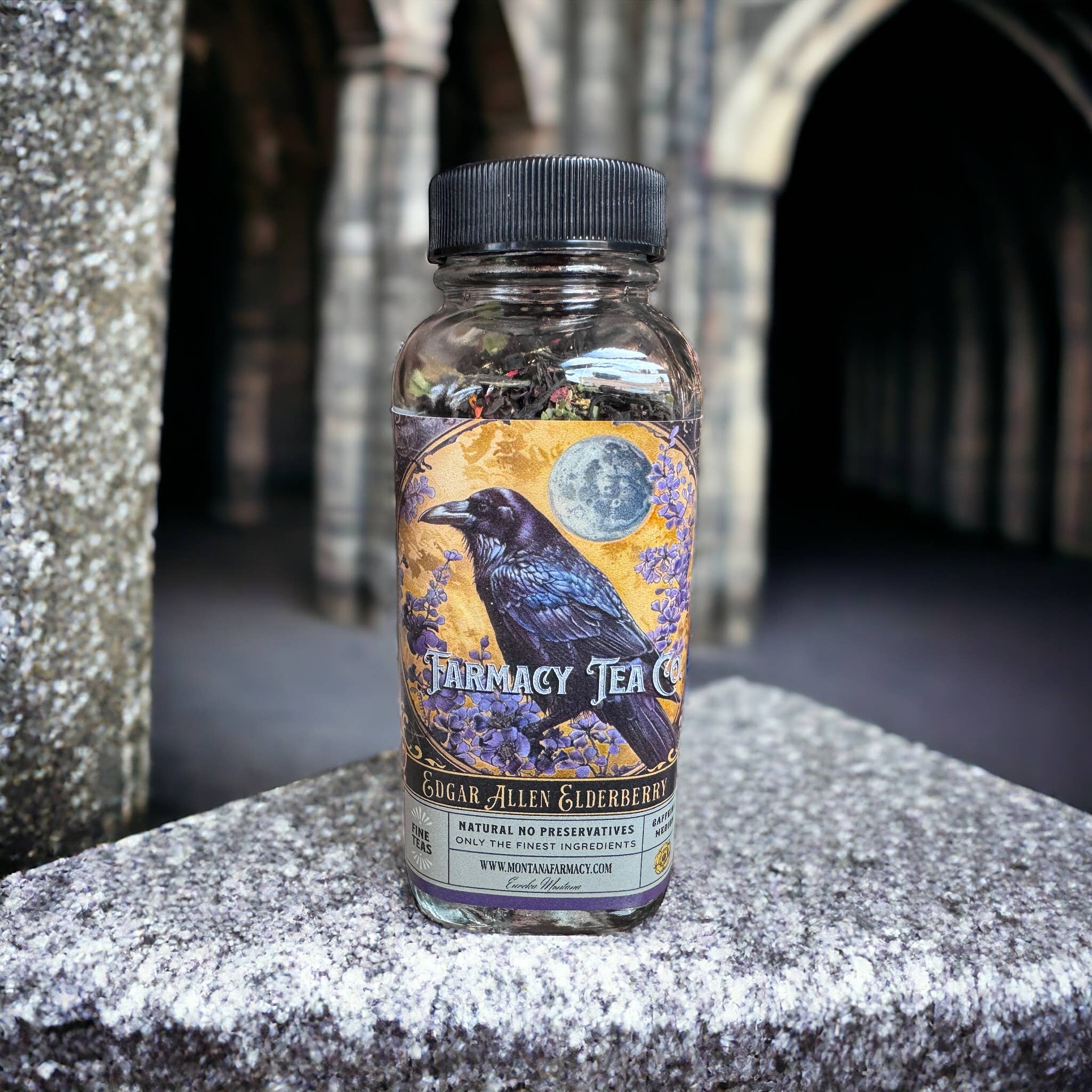 Montana Farmacy - Wholesale Losse thee - Edgar Allen Vlierbes Crowd Raven Dark Academia Dichter Thee7