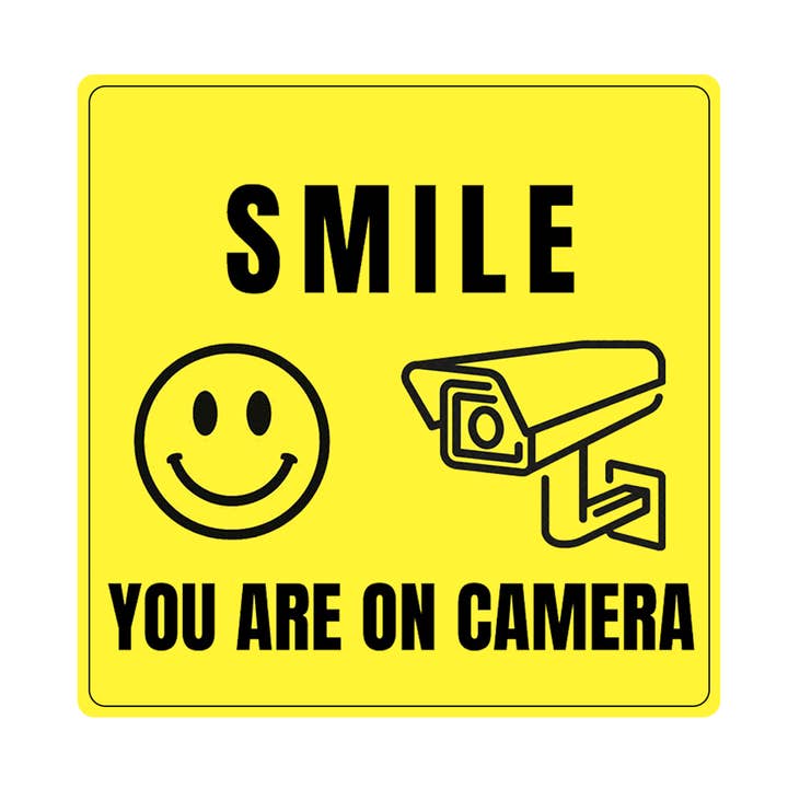 Smile You Are On Camera - 6-Pack Individually Cut Stickers - 6”x6” for wholesale by StickerJet
