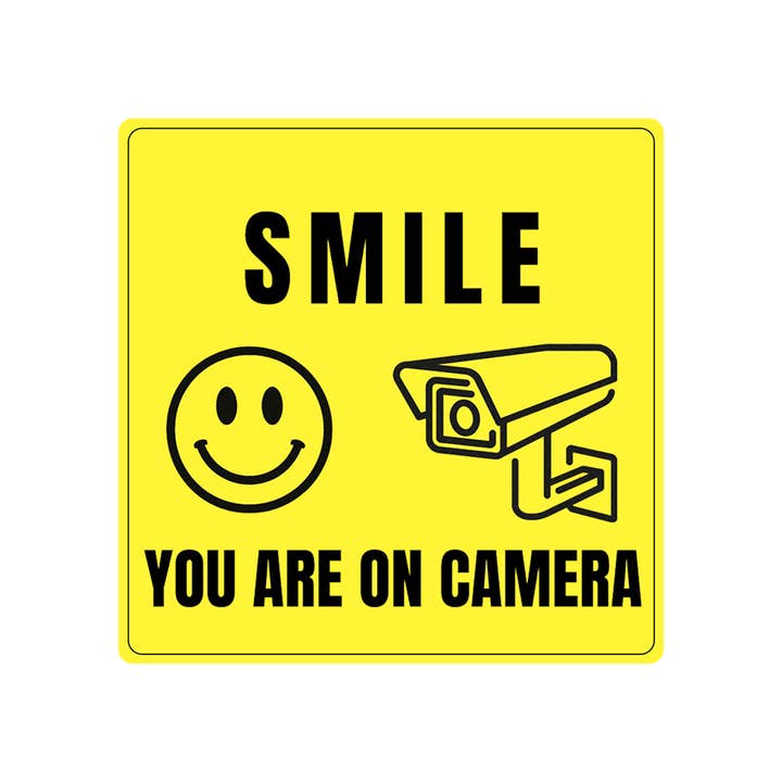 Sorridi Sei in Video - Confezione da 6 Adesivi Tagliati Singolarmente - 15x15 cm per la vendita all'ingrosso da parte di StickerJet