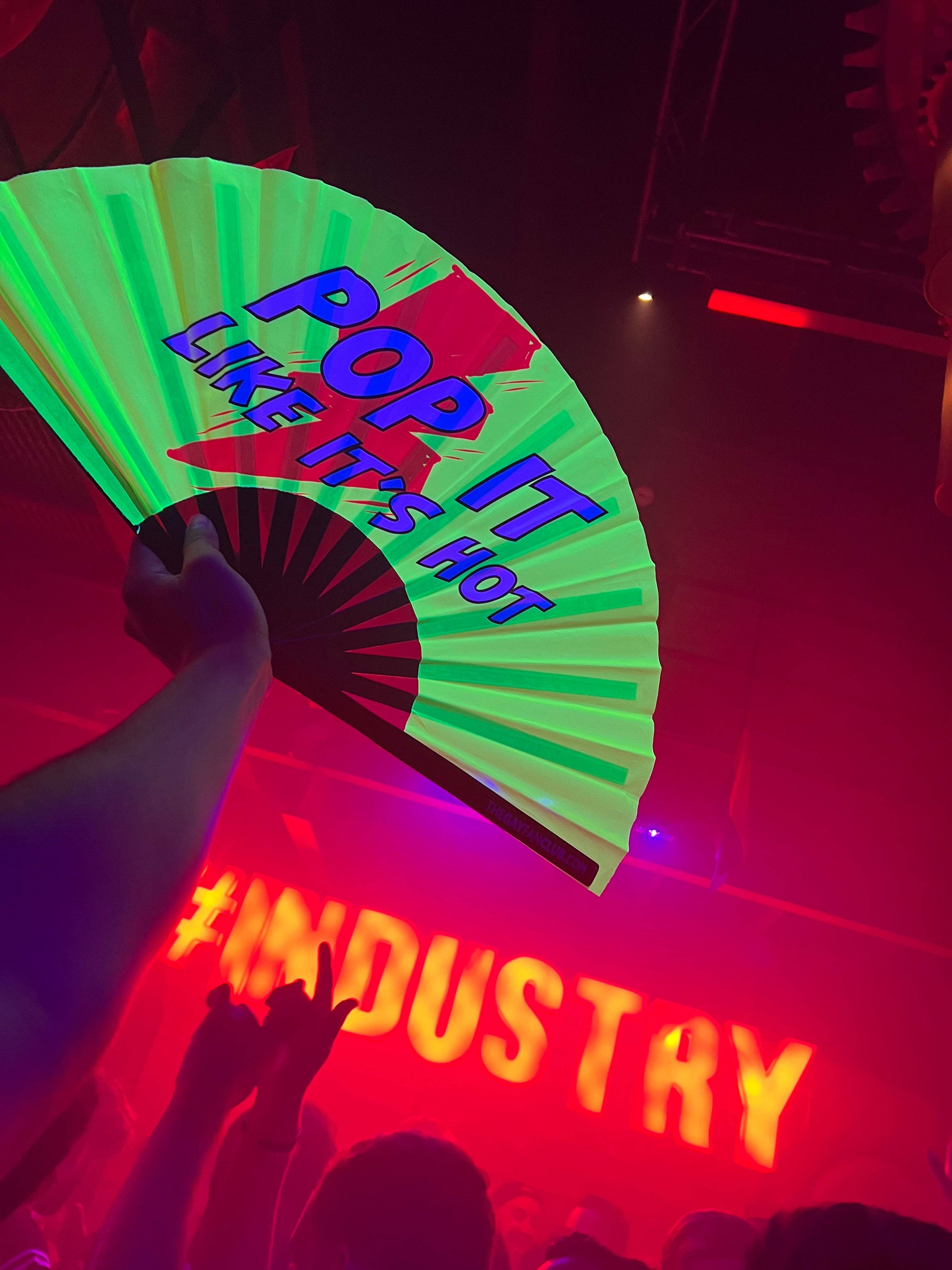 The Gay Fan Club - Wholesale Handheld Folding Fan - Poppers Fan (UV)11