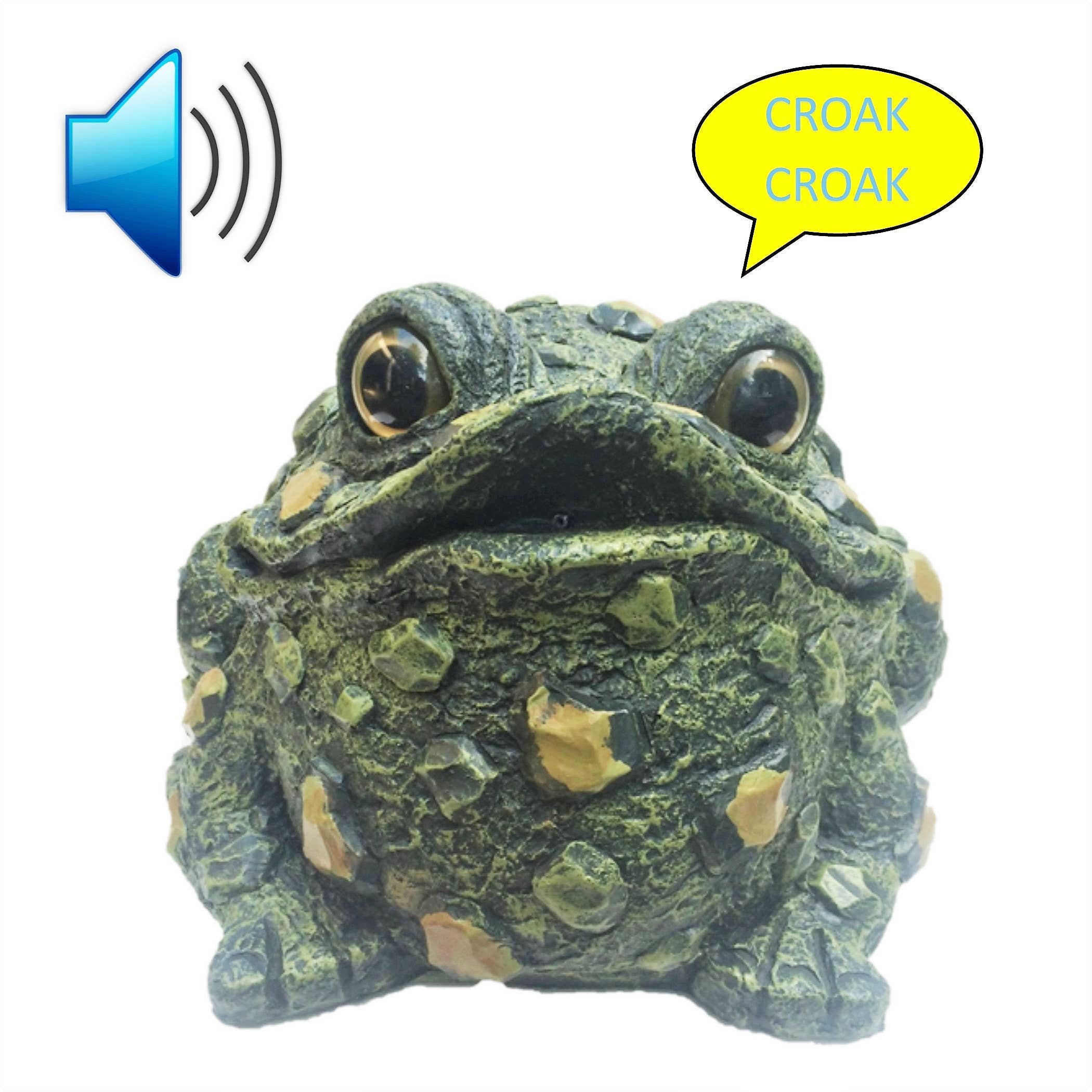GSI Homestyles - Vendita all'ingrosso Statuette decorative - Toad Hollow™ "Cromwell" Sensore di Movimento Grn/Brn 6 pz1
