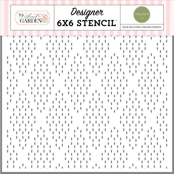 Geheime Tuin: Dashing Diamonds Stencil voor wholesale door Echo Park Paper Co.