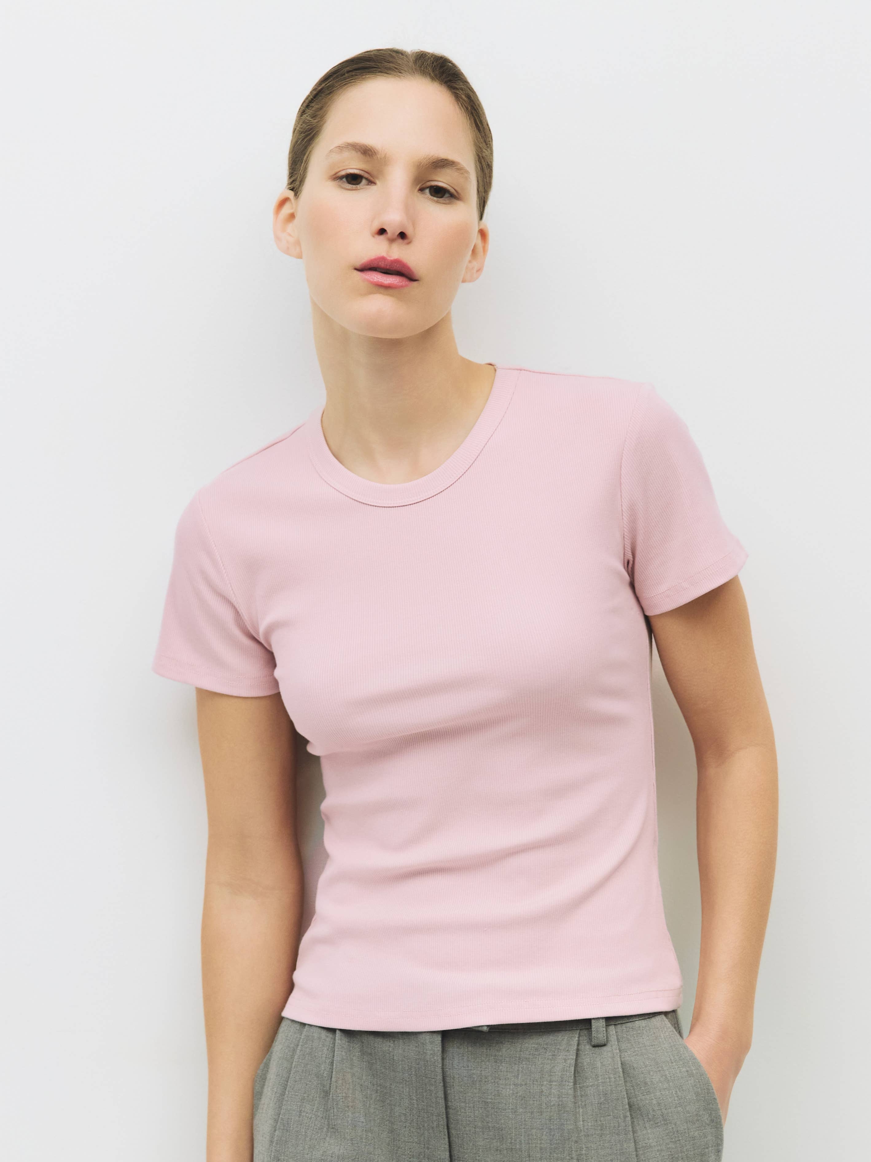 MOD REF - Wholesale T-Shirt - Women's - The Miller Top | Ribbed Short-Sleeve T-Shirt19