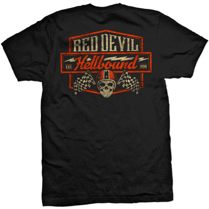 Hellbound Vintage Racer T-shirt voor wholesale door Red Devil