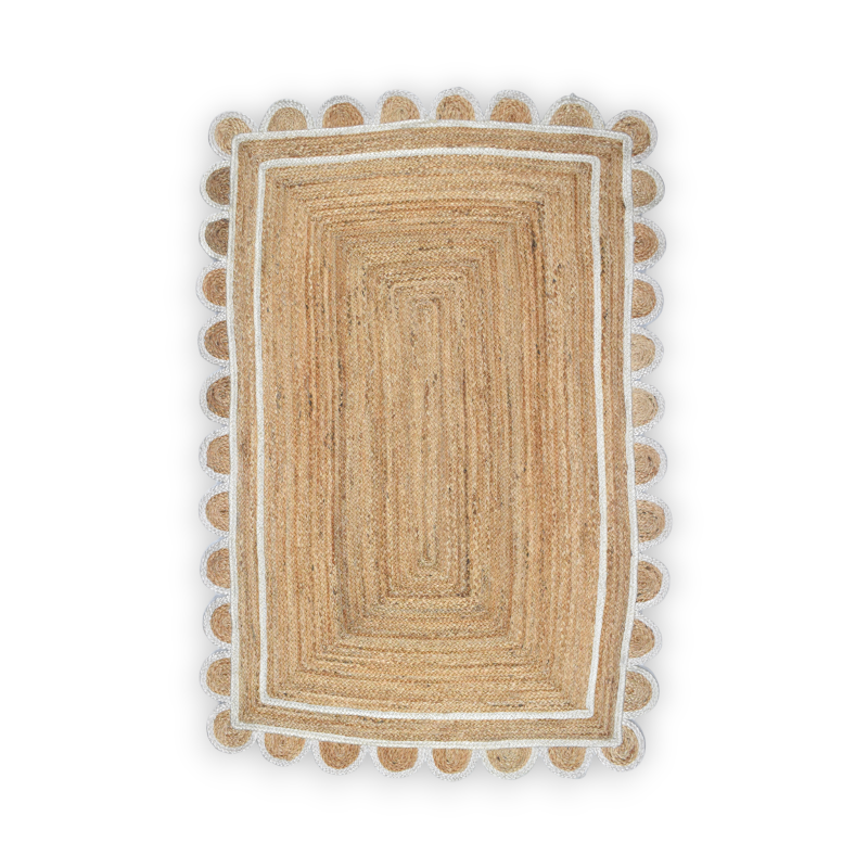 SURREY STYLE – wholesale Rug pad – Scalloped Jute Mat 4