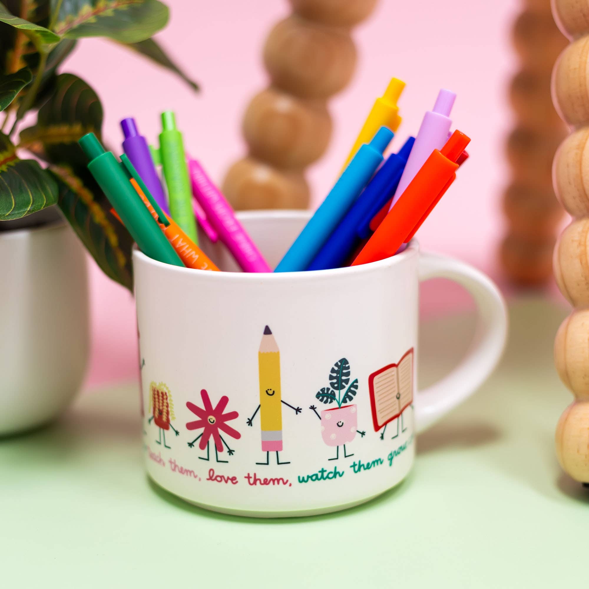 Callie Danielle – Caneca por atacado – Caneca de cerâmica Teach Them, Love Them, Watch Them Grow - Creme3