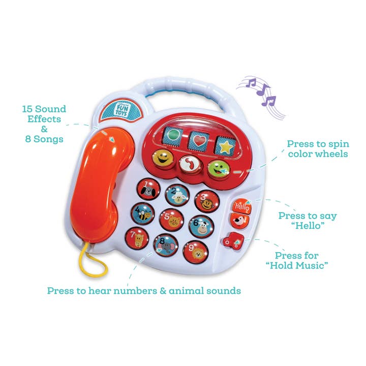 Hauck Toys - Wholesale Electronic Toy - Kids & Baby - Nothing But Fun Toys - Lights and Sounds Fun Time Telephone