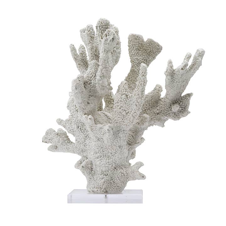 Zentique Inc. - Wholesale Decorative Tabletop Object - Off-White Resin Coral on Acrylic Base