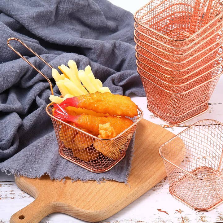 Sostraw & SmartThings - Wholesale Appetizer Serveware - Fries Basket - Squared shape - 4 colors4