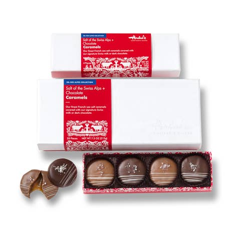 Andre's Chocolates - Wholesale Chocolate Box - Salt of the Swiss Alps Chocolate Caramels