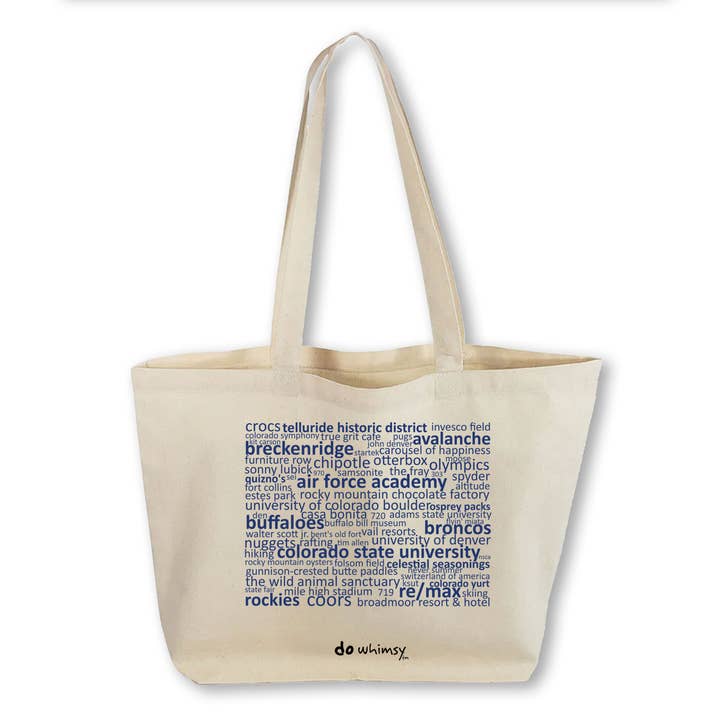 Colorado Do Whimsy Canvas Totebag for wholesale by Works of Heart