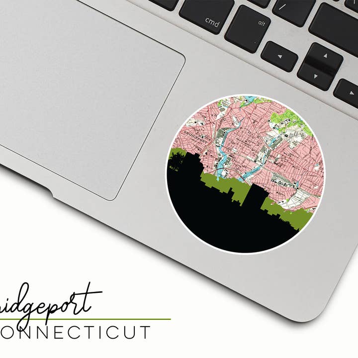 Paperfinch Design - Vendita all'ingrosso Adesivo - Adesivo skyline della città del Connecticut | Più città