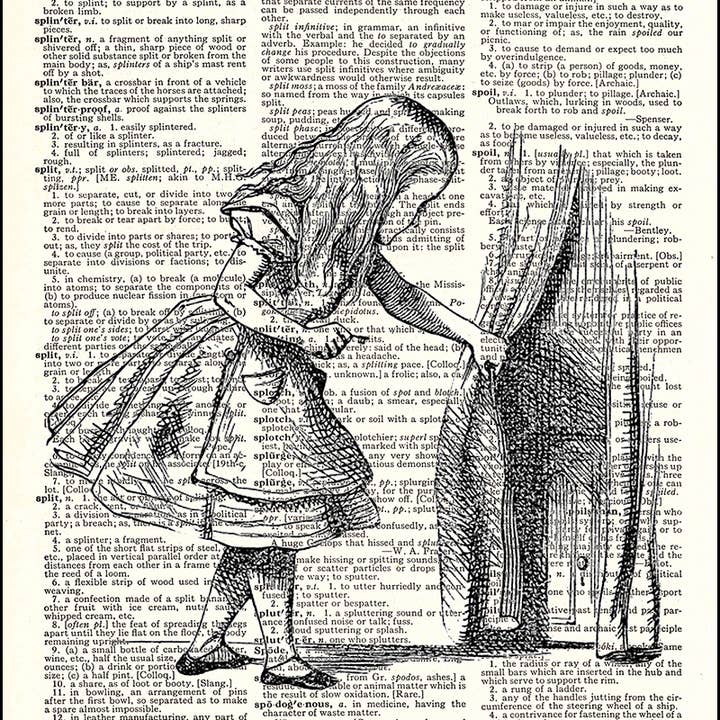 Impression du dictionnaire Alice et Porte pour la vente par Fresh Prints of CT