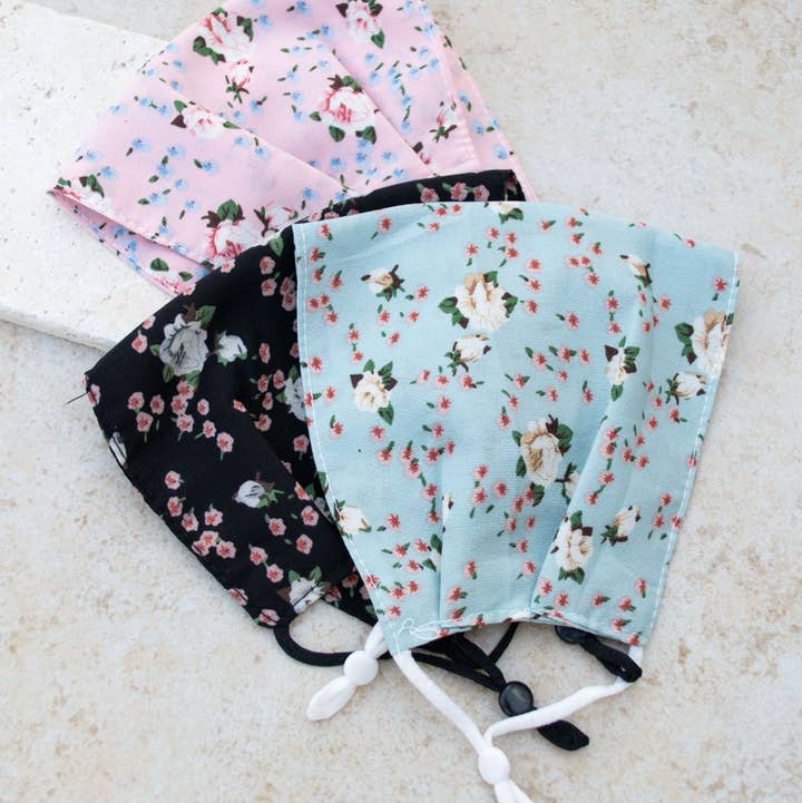 Floral Print Washable Reusable Face Mask for wholesale by Bloidy