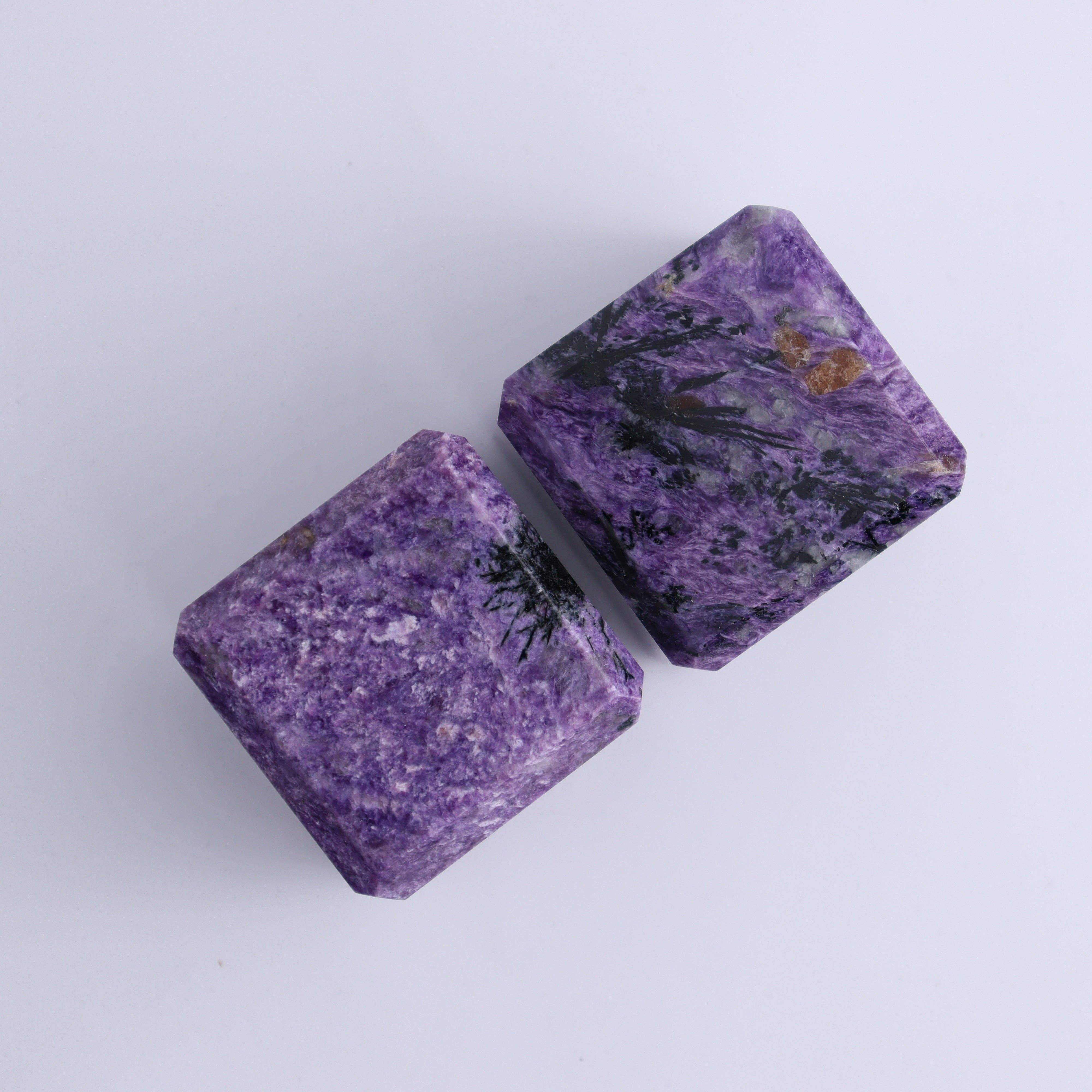 Mi Esperanza Minerals - Wholesale Spiritual Stone/Crystal - Charoite Cubes Set of 42