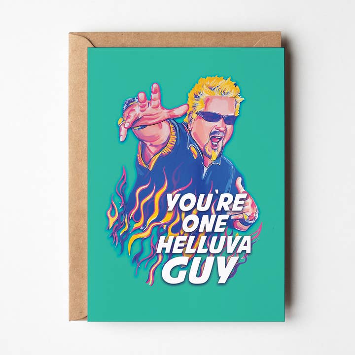 You're one Helluva Guy FIERI card for wholesale by Taytayski INC