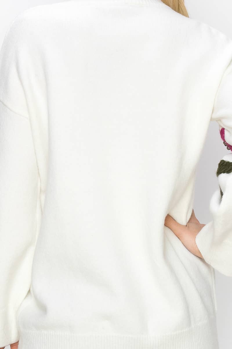 Joh Apparel - Wholesale Pullover-trui - Dames - Scout gebreide gehaakte trui met bloemen11