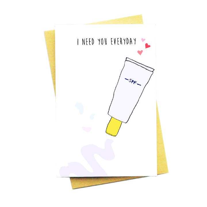 Jag behöver dig varje dag SPF hälsningskort för wholesale av Nocturnal Paper