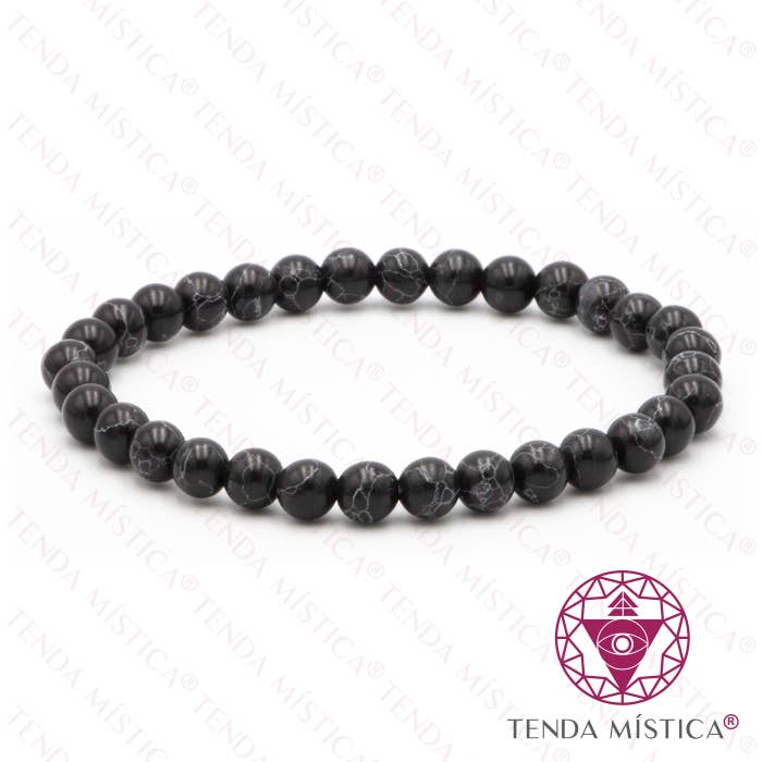 Tenda Mística - Wholesale Beaded Bracelet - Black Howlite Bracelet 6Mm