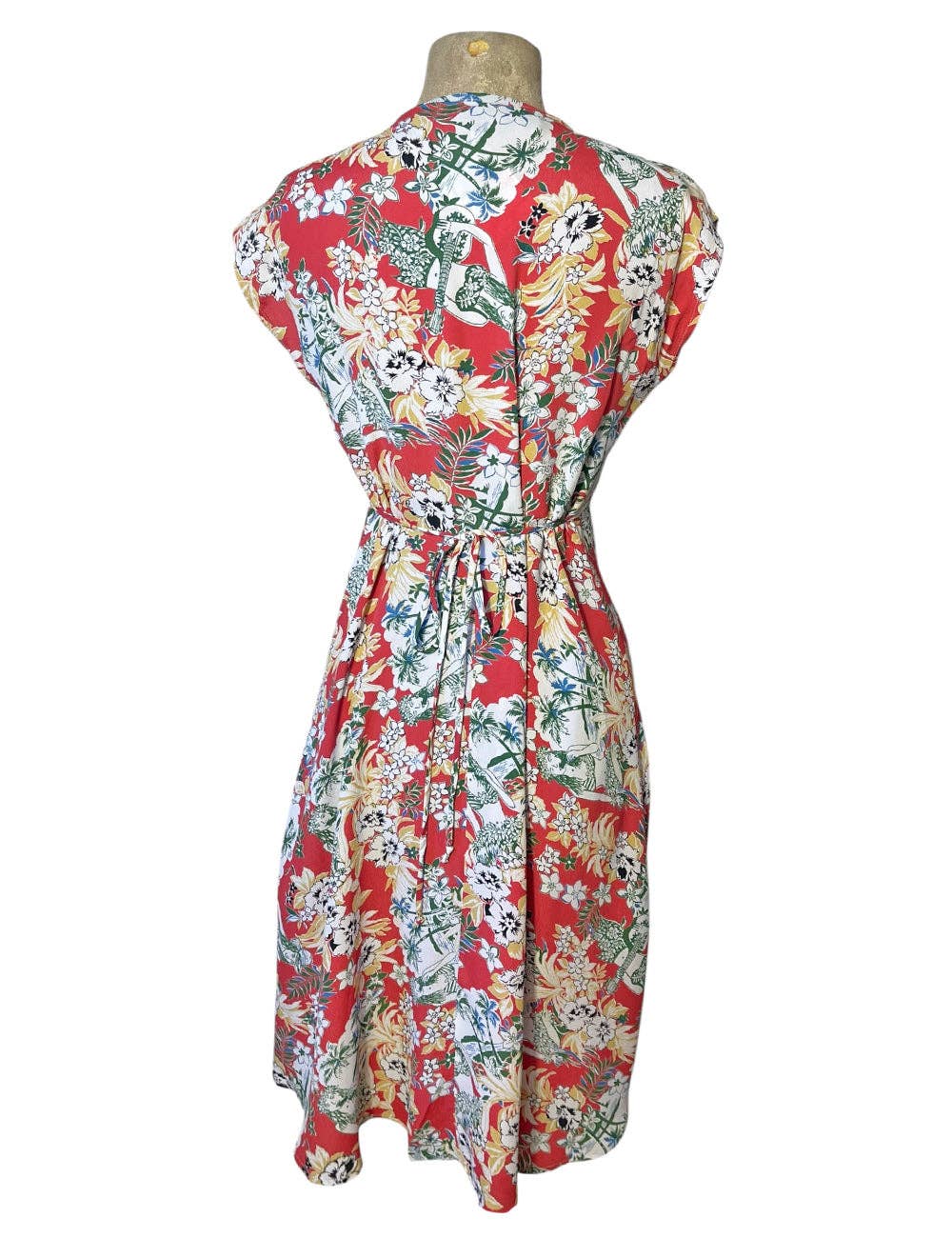 Loco Lindo – wholesale Klänning - Dam – REA! Röd Hawaiian Cowgirl Retro Jitterbug Klänning3